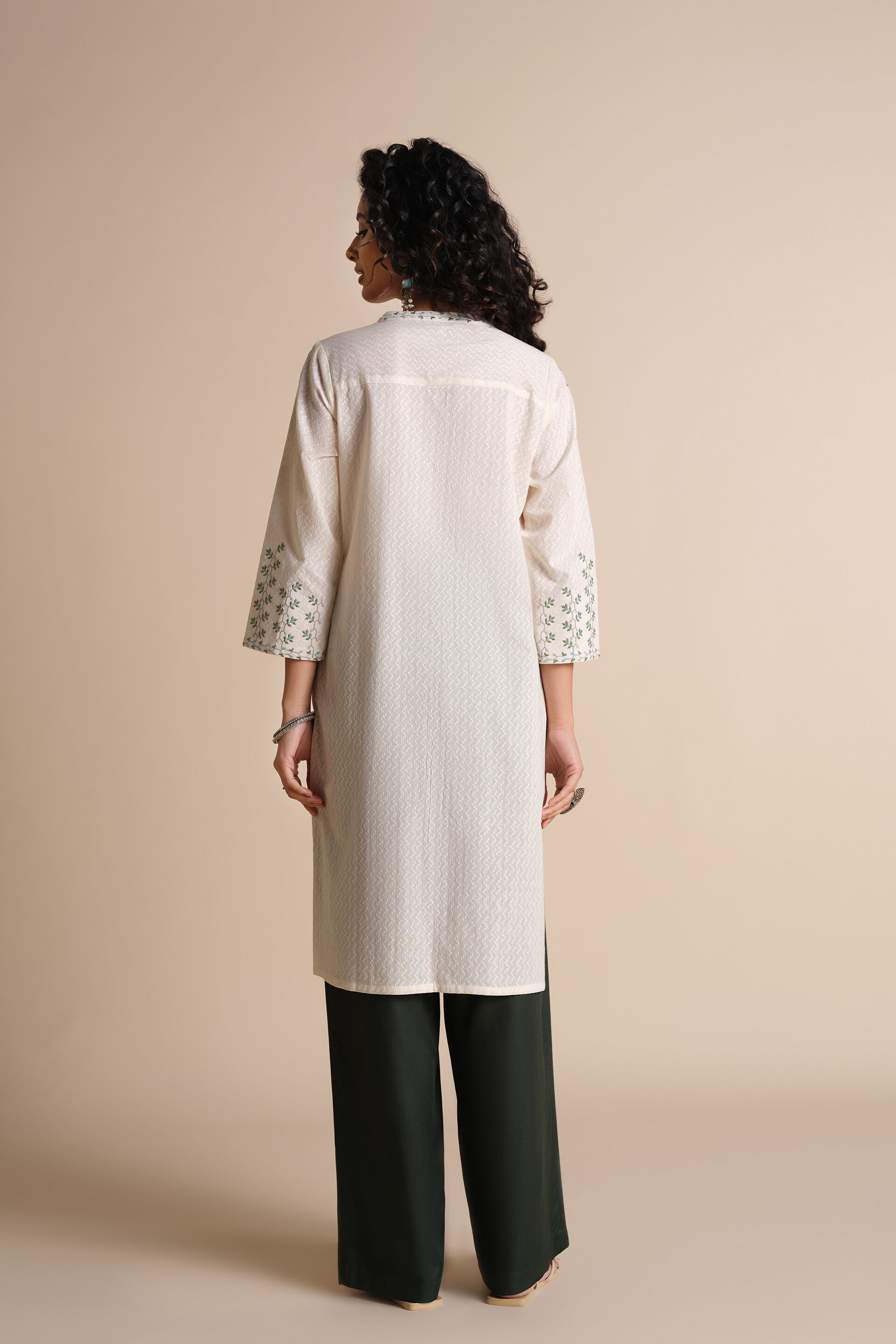 Roohani Kurta, Off White, image 6